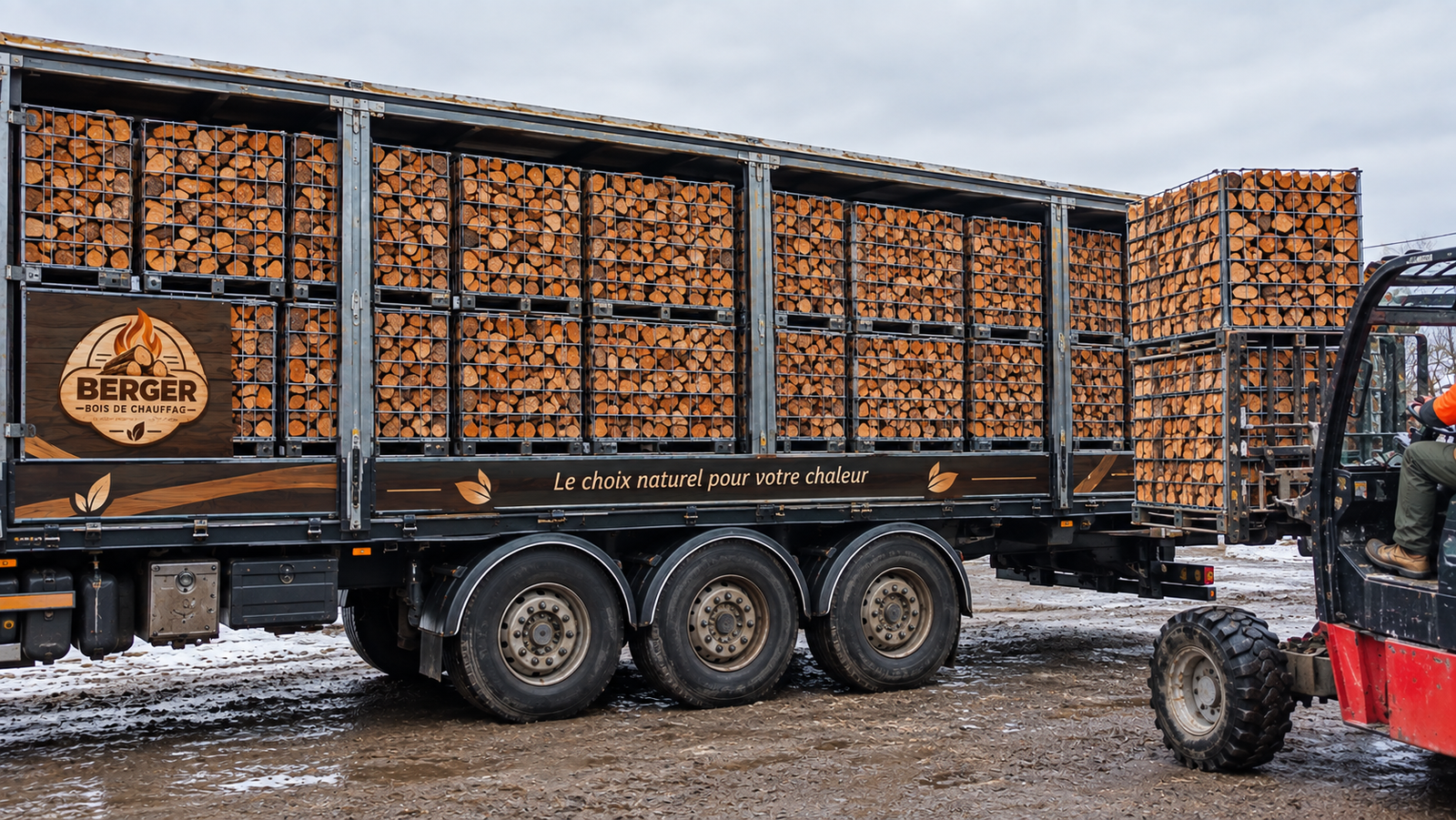 Hêtre – une cargaison de bois de chauffage