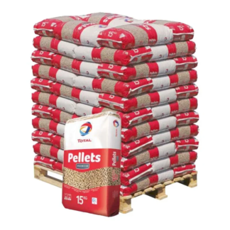 TOTAL PREMIUM – Granulés de bois – Palette de 66 sacs de 15 kg (990 kg)