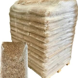 PINI – Granulés de bois de chêne 6 mm – Palette de 68 sacs de 15 kg (1 020 kg)